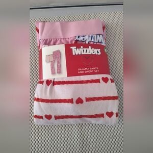 Twizzlers Women's Size XL Pajama Pants & Short Set NWT Valentine's Day Mid-Rise